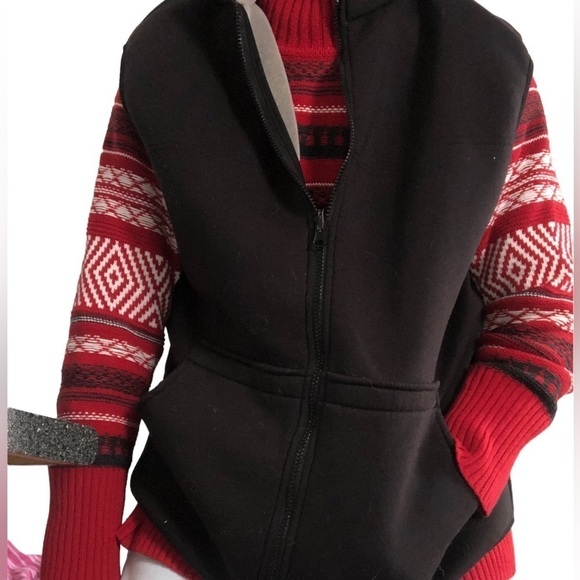 Handmade Reversible Size L BARN EQUESTRIAN Fleece Vest. - Picture 1 of 8